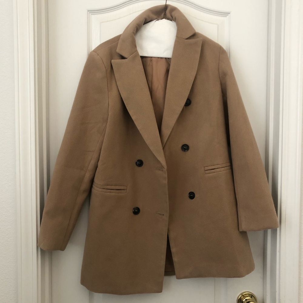 Brown peacoat / coat